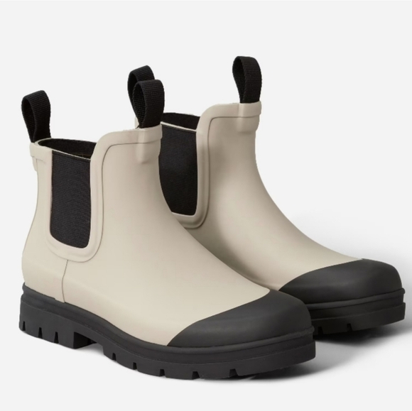 Everlane The Rain Boot Chelsea Chunky Rubber Ankle Rain Boots Sustainable Size 7 - Picture 1 of 16